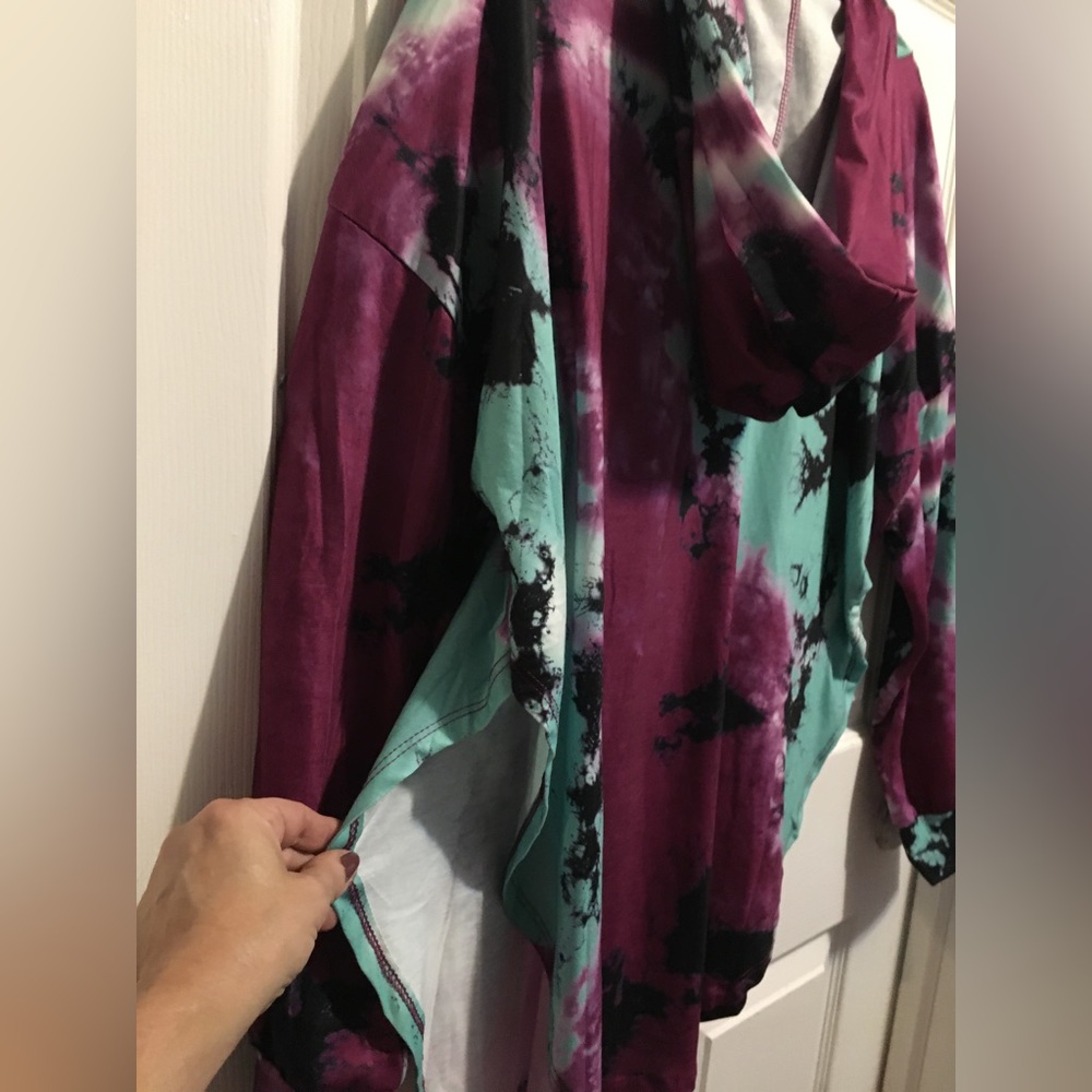 Tie Dye Hooded Shirt - Picture 8 of 12